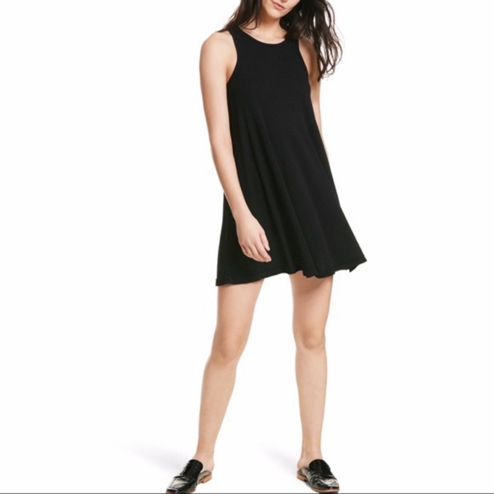 Free People FP Beach LA Nite Black Mini Tank Dress